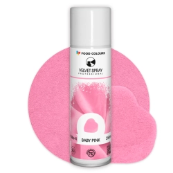 Barwnik spożywczy zamsz w sprayu różowy jadalny velvet 250ml